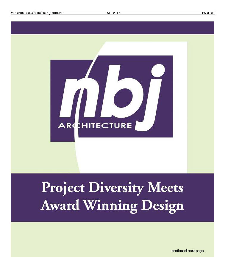 Virginia Construction Journal features nbj Architecture.